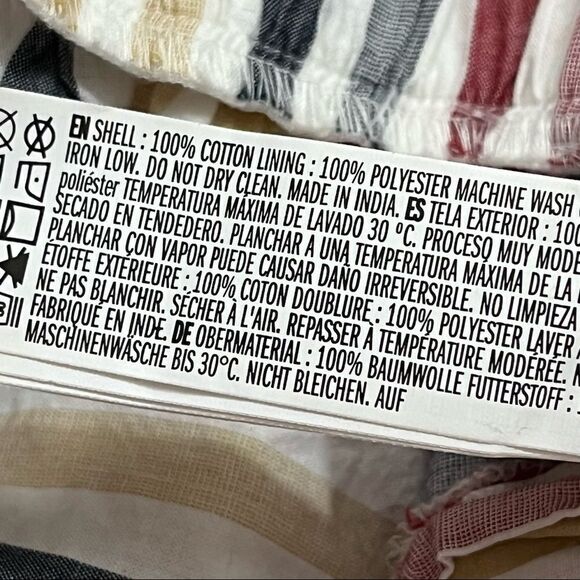 Forever 21+ Striped Cotton Paper Bag Shorts 3X - Picture 5 of 6